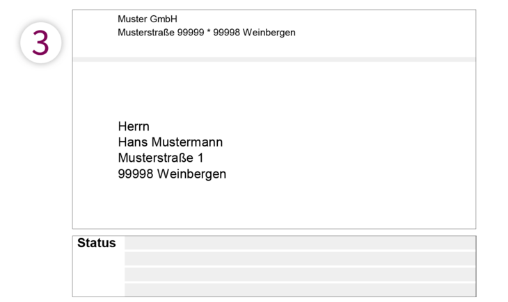 Adressfeld - Muster Lohnabrechnung - SBS Lohn plus®