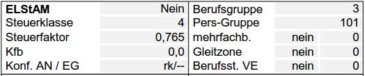 Kontrolle ELStAM, Kinderfreibeträge, Steuernummer